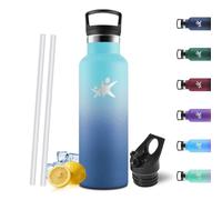 Motswedi Botella Termica 750ml, Doble Aislamiento al Vacío, Botella agua Acero Inoxidable, para Bebidas Calientes y Frías, Cantimplora Termica, para Escuela, Gimnasio, Camping, Azul cielo&Azul oscuro
