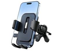 Motswedi Soporte Movil Coche, 360° Rotación, Liberación de un Botón, con Clip de Gancho y Patas, Doble Soporte, Soporte Movil, Adecuado para iPhone, GPS, Smartphone (4.0''-7.0'')