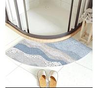 MOTT 50 Quadrant - Alfombrilla de baño curvada de 45 x 100 cm, semicircular, antideslizante, alfombra de ducha de esquina, lavable, almohadillas para patas en forma de abanico