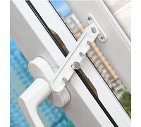MOTT 50 Restrictor de ventana abatible, bloqueo antipellizco, restrictor de ventilación de ventana, cierre de ventana de apertura exterior UPVC de aluminio de madera, 6 unidades