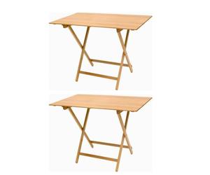 Mottiwood Juego de 2 mesas plegables, mesa plegable, ahorro de espacio, mesa de cerveza, 80 x 60 x 75 cm, madera de haya, interior y exterior, fabricado en Italia (2 piezas)