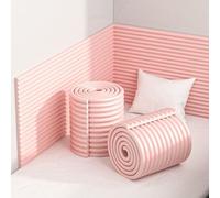 MOTTK Paneles acolchados de pared autoadhesivos 3D anticolisión, paneles de pared acolchados tapizados para despegar y pegar en la cabecera, protección para dormitorio o guardería (rosa, 30 x 200 cm)