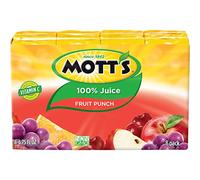 Mott's 100% jugo de ponche de frutas, caja de jugo de 6.75 onzas líquidas, 8 unidades
