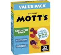 Mott's Snacks con sabor a frutas, surtido de frutas, bolsillos, 0,8 oz, 22 ct (Pack de 6)