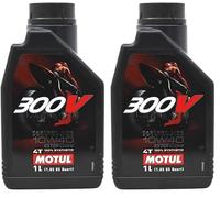 Motul 104118 300V 4T - Aceite, 10W-40, 1 L (Paquete de 2)