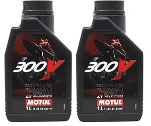 Motul 104118 300V 4T - Aceite, 10W-40, 1 L (Paquete de 2)