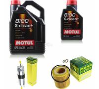 Motul 6L 5W-30 aceite motor + Mann-Filter para BMW 1er Coupé E82 125i 135i X3