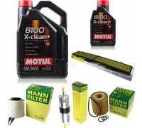Motul 6L 5W-30 aceite motor + Mann-Filter para BMW 3er Touring E91 316i Cupé E92