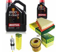 Motul 6L 5W-30 aceite motor + Mann-Filter para BMW 5er Visita F11 528i Xdrive X1