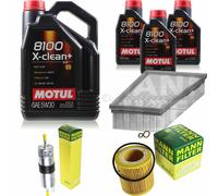 Motul 8L 5W-30 aceite motor + Mann-Filter para BMW 3er Cabrio E93 330i 325i 1er