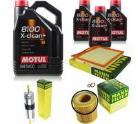Motul 8L 5W-30 aceite motor + Mann-Filter para BMW Cabriolet E88 135i E93 335i