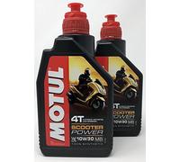 MOTUL Aceite 4 Tiempos Moto Scooter Power 4T 10W-30 MB, 2 Litro (2X 1 lt)