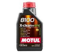 MOTUL Aceite Lubricante Motor Sintético para Coche 8100 X-Clean+ EFE 0W30 1L 111657