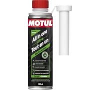 MOTUL Aditivo de Acción Múltiple All In One Gasolina, Limpiador Curativo de Inyectores y Carburadores, Reducción de Consumo y Emisiones, Ideal Antes de la ITV, All In One Ultra Gasoline, 300 ml
