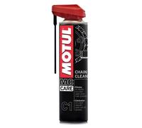 Motul Limpiador de Cadenas de Moto en Spray, Desengrasante Extremo para Motos de Carretera y Todoterreno, Compatible con O-RING, X-RING y Z-RING, Evaporación muy Rápida, MC Care Chain Clean C1, 400 ml