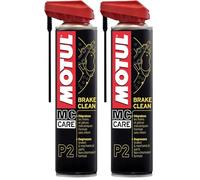 MOTUL - Desengrasante Potente No Clorado para Frenos y Sistemas Mecánicos de Moto - Aerosol - Disuelve Todos los Restos de Grasa, Aceite y Alquitrán - MC Care Brake Clean P2-400 ml (Paquete de 2)