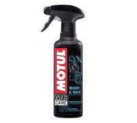 MOTUL - Limpiador en Seco para Todo Tipo de Motos y Superficies - Aerosol - Limpia y Da Brillo a Plásticos y Pinturas - MC Care Wash & Wax E1-400 ml
