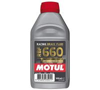 MOTUL Líquido de freno de carrera sintético 100% RBF 660 Factory Line Dot-4, 500 ml, 500 g, para sistemas de frenos y embrague alto rendimiento y carreras automóviles