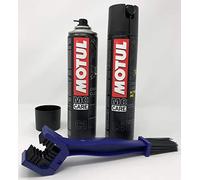 MOTUL MC Care Mantenimiento Cadena C1 Chain Clean 400 ml C4 Chain Lube Road 400 ml + Cepillo