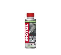 Motul Mejorador del Octanaje y Limpiador del Circuito de Gasolina, Motores 2T y 4T, Rendimiento, Reducción del Consumo, Ideal antes de la Inspección Técnica, Boost and Clean Moto, 200 ml