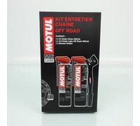 Motul - Pack de mantenimiento de cadena c1+c3 Off Road (aerosol 400 ml x 2 + cepillo limpieza)
