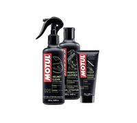 MOTUL Pack +ECONOMICO MC Care Cuidado Equipamiento Moto M1 Limpia Casco Exterior 250ml + M3 Limpia Pieles 250ml + M4 Limpia Manos 100ml