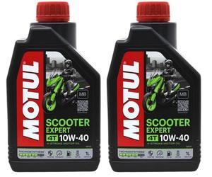 Motul Scooter Expert 4T 10W-40 MB - Aceite Moto 4 Tiempos. 1 litro (el empaque puede diferir) (Paquete de 2)
