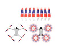 MotuTech 4 pares 6030F Hélices para DJI Mini 4 Pro/Mini 3 Pro Propellers Cuchillas Bajo Ruido 8 PCS (Azul-Blanco-Rojo)