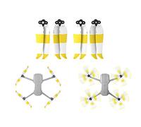 MotuTech 7238 - Lote de 2 pares de 4 hélices plegables para DJI Air 2S / Mavic Air 2 reducción del ruido liberación rápida CW CCW Props Propellers (amarillo-blanco)