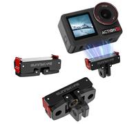 MotuTech - Adaptador magnético para DJI Osmo Action 5 Pro Action 4 Action 3 Action 2 Soporte Conector plegable universal Agujero roscado 1/4 Accesorios