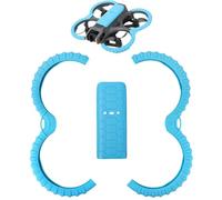MotuTech - Anillos de protección de parachoques + protección de espalda para DJI Avata 2 TPU para protección de hélice Propeller Guard accesorio (azul - conjunto)