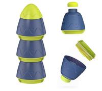 MotuTech Dispensador de polvo de leche portátil, 50 g x 3 separables, caja de almacenamiento para viajes y exteriores, caja de alimentos, 3 capas, color morado