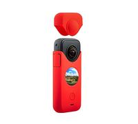 MotuTech - Funda de Silicona y Protector para Lente para Insta360 One X2 (protección contra arañazos, Antipolvo, Tapa de la Lente), Color Rojo