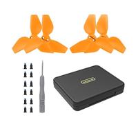 MotuTech - Hélices para DJI Neo 2016S - Hélice adicional con tornillos para herramientas (naranja-2 pares + estuche)