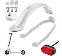 MotuTech - Kit guardabarros trasero + soporte guardabarros trasero + luz trasera para Xiaomi M365 / M365 Pro Scooter Scooter eléctrico accesorio de repuesto, color blanco