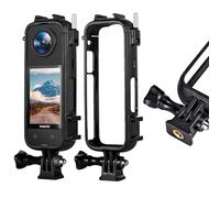 MotuTech - Marco multifunción para insta360 X4 - Carcasa protectora (2 Cold Shoe Garra, fijación de soporte de 1/4" accesorios (plástico)