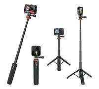 MotuTech Mini trípode portátil para Insta360 One X3 X2 X GoPro Hero 11 10 9 8 7 6 5 4 DJI Action 2/1 cámara de acción extensible ajustable 51 cm - 17 cm Palo Selfie Vlog