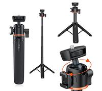 MotuTech Mini trípode teléfono móvil cámara de acción de 1/4" Cold Shoe para luminoso, soporte giratorio 360 extensible 20 cm-55 cm para GoPro iPhone Sony Canon Nikon Insta360 (trípode)