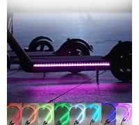 MotuTech - Tira LED luminosa para Xiaomi M365 M365 Pro 1S Essential - Luz decorativa de alarma nocturna cegadora multicolor para Segway Ninebot Max G30 Scooter eléctrico
