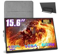 Motyeowe Portable Monitor + Sleeve 15,6 Zoll,1080p,Tragbarer Laptop Game Office Monitor mit 100% sRGB FHD HDR HDMI,für Computer,Phone Game Devices