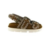 Mou - Sandalia Azul con Dos Hebillas - Shoes - Mujer - Marrón - 36 EU -