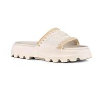 Mou Sandalias Deslizantes con Suela Dentada, Color Crema, Diseño Trenzado (Blanco, Sistema tallas calzado EU, Adulto, Números, mediano, 38)