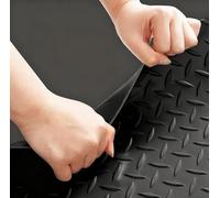 Moubhjd AlfombrillaparaSuelodeGarajeRolloPatrón3DGrosor2.5mmImpermeableFácildeLimpiarparaProtegerelSueloDebajodelCoche,Garaje,Gimnasio（Color:Black,Size:100x1000cm, Thickness:2.5mm）