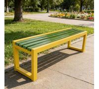 Moubhjd Banco de Madera para Jardín,Bancos para Exterior,Asiento para Parque y Patio,Madera Lacada,Respaldo Inclinado,Jardin Patio Terraza Porche