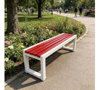 Moubhjd Banco de Madera para Jardín,Bancos para Exterior,Asiento para Parque y Patio,Madera Lacada,Respaldo Inclinado,Jardin Patio Terraza Porche