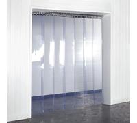 Moubhjd Cortina de Puerta de PVC Transparente Tiras de Plástico para Puertas de Supermercado, Fábrica, Almacén, Centros Comerciales, Garaje Espesor:2.5mm Size:H:190 x W:135cm
