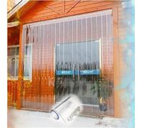 Moubhjd Cortina de Puerta de PVC Transparente Tiras de Plástico para Puertas de Supermercado, Fábrica, Almacén, Centros Comerciales, Garaje Espesor:1.6mm Size:H:190 x W:45cm