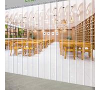 Moubhjd Cortina de Tiras Cortina de Puerta de PVC Transparente para Puerta de Cámara Frigorífica, Almacén, Refrigerador de Supermercado, Garajes Espesor:2mm Size:H:190 x W:75cm