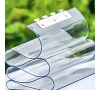 Moubhjd Cortina de Tiras Cortina de Puerta de PVC Transparente para Puerta de Cámara Frigorífica, Almacén, Refrigerador de Supermercado, Garajes Espesor:1.6mm Size:H:284 x W:45cm