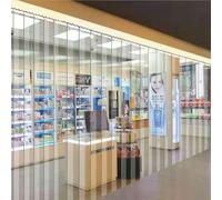 Moubhjd Cortina de Tiras Cortina de Puerta de PVC Transparente para Puerta de Cámara Frigorífica, Almacén, Refrigerador de Supermercado, Garajes Espesor:1.6mm Size:H:268 x W:45cm